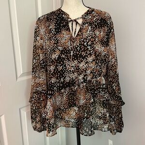 NWT! Zac & Rachel Ruffle Blouse/Top